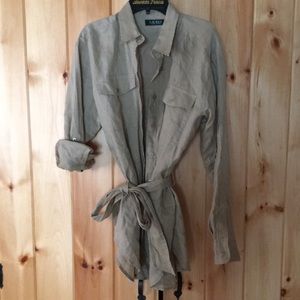 Ralph Lauren Linen Belted Tunic
